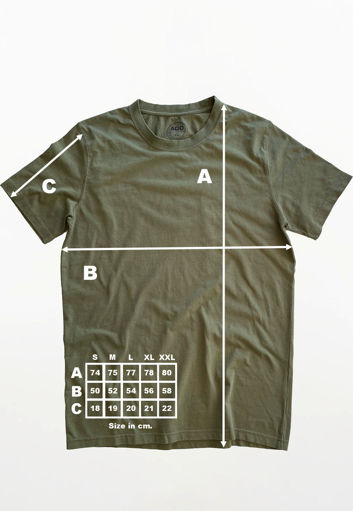 AQO (A QUESTION OF) by LEGENDS Anders Tee Garment Dyed Tee Dusty Green