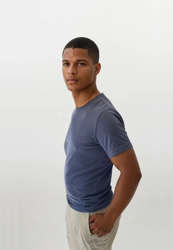 AQO (A QUESTION OF) by LEGENDS Anders Tee Garment Dyed Tee Indigo