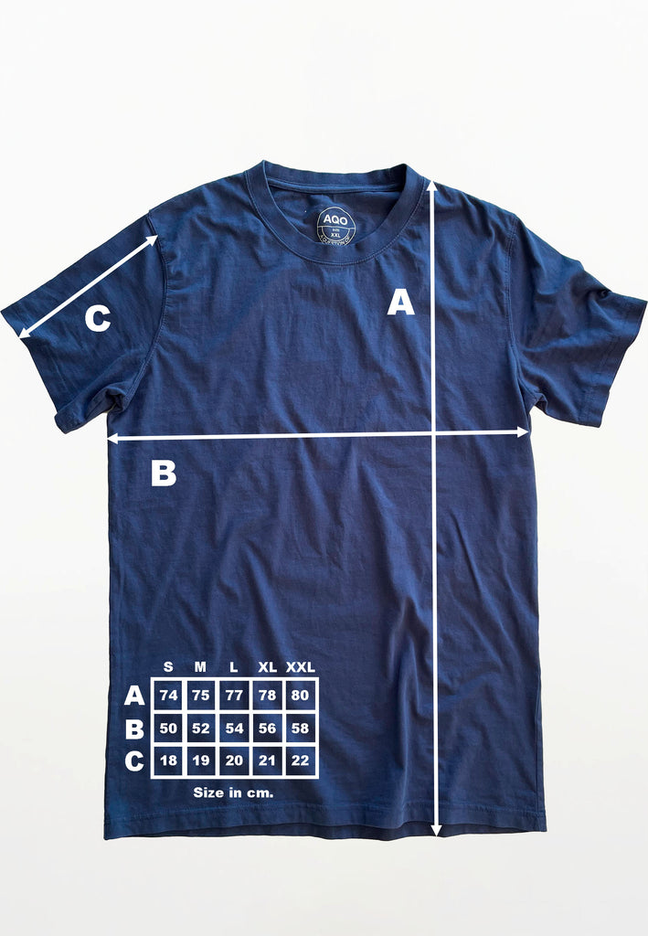 AQO (A QUESTION OF) by LEGENDS Anders Tee Garment Dyed Tee Indigo