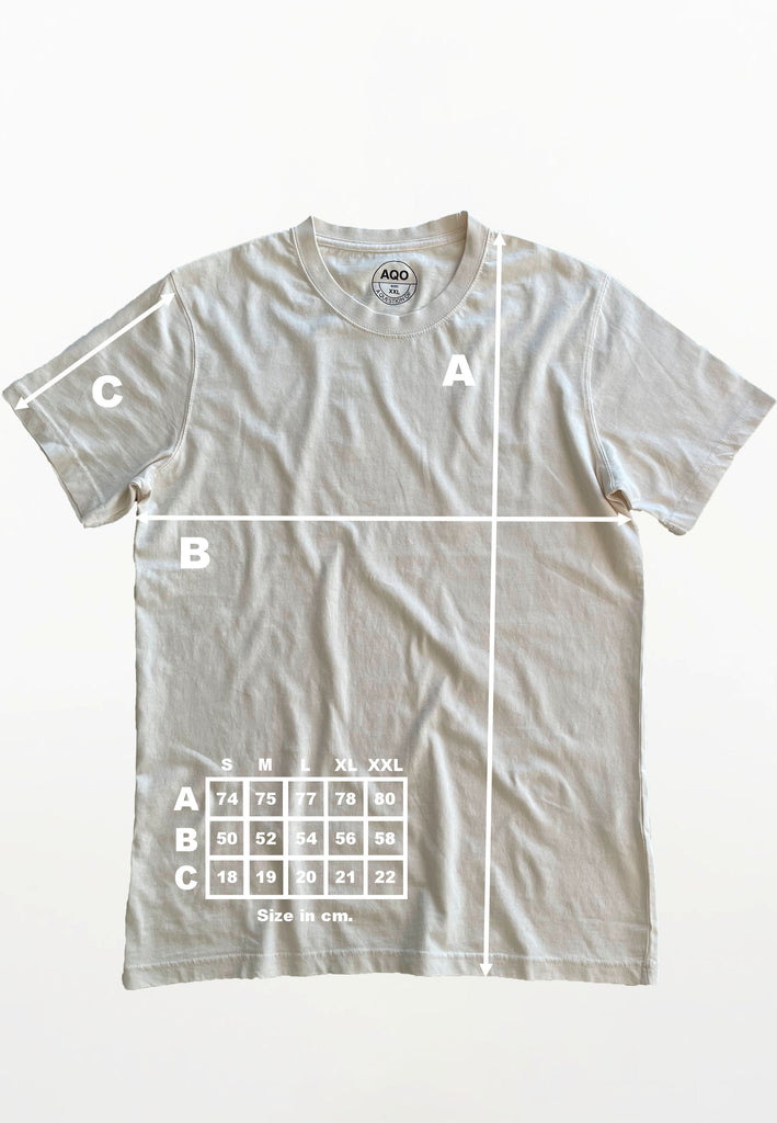 AQO (A QUESTION OF) by LEGENDS Anders Tee Garment Dyed Tee Off White