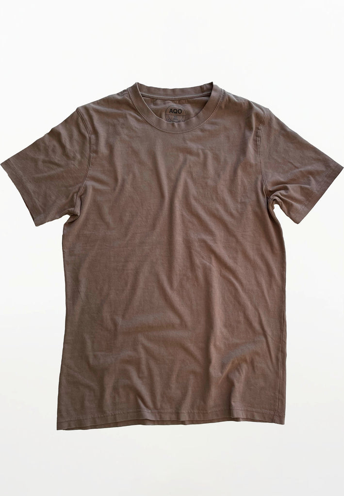 AQO (A QUESTION OF) by LEGENDS Anders Tee Garment Dyed Tee Teak Brown