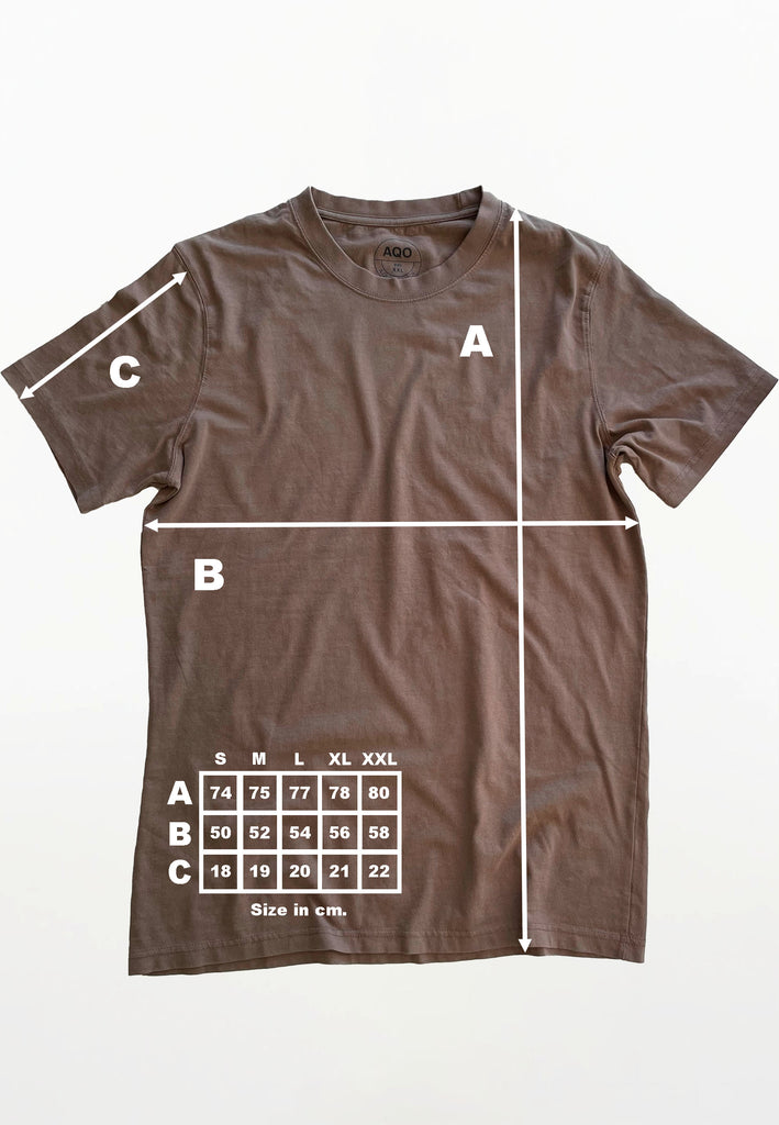 AQO (A QUESTION OF) by LEGENDS Anders Tee Garment Dyed Tee Teak Brown