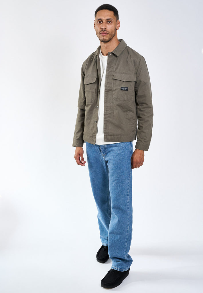 Legends Baton Jacket Overshirt Dark Olive