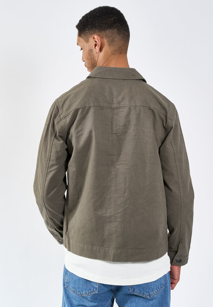 Legends Baton Jacket Overshirt Dark Olive