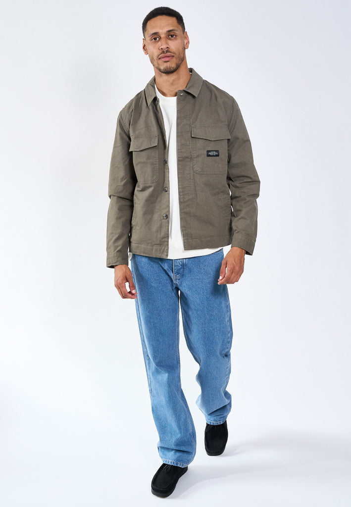 Legends Baton Jacket Overshirt Dark Olive