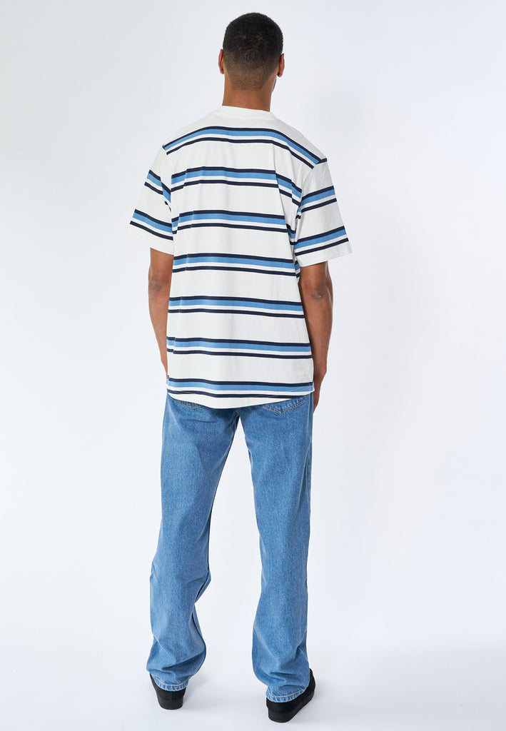 Legends Bruce Stripe tee Tee Harbour Blue