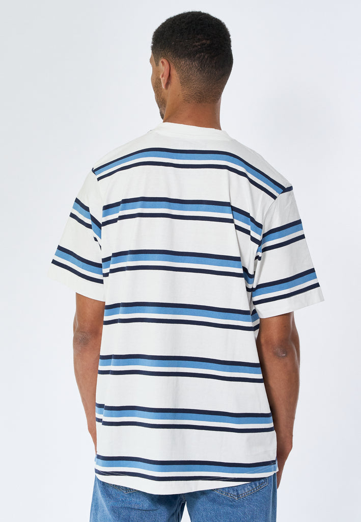 Legends Bruce Stripe tee Tee Harbour Blue