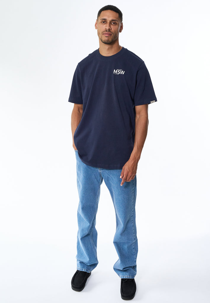 Legends Bruce Text 3 tee Tee Navy Sea