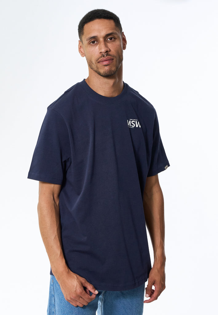 Legends Bruce Text 3 tee Tee Navy Sea