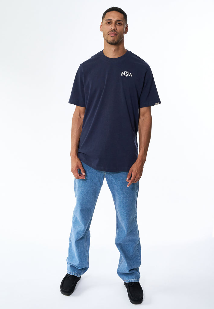 Legends Bruce Text 3 tee Tee Navy Sea