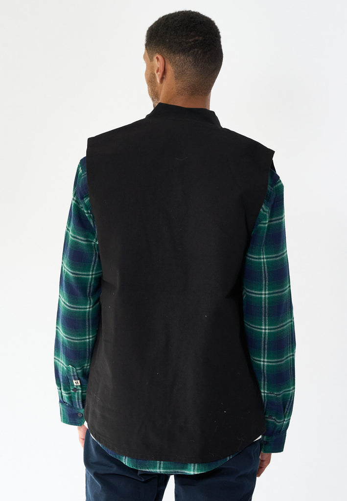 Legends Heavy Canvas Vest Overshirt Black