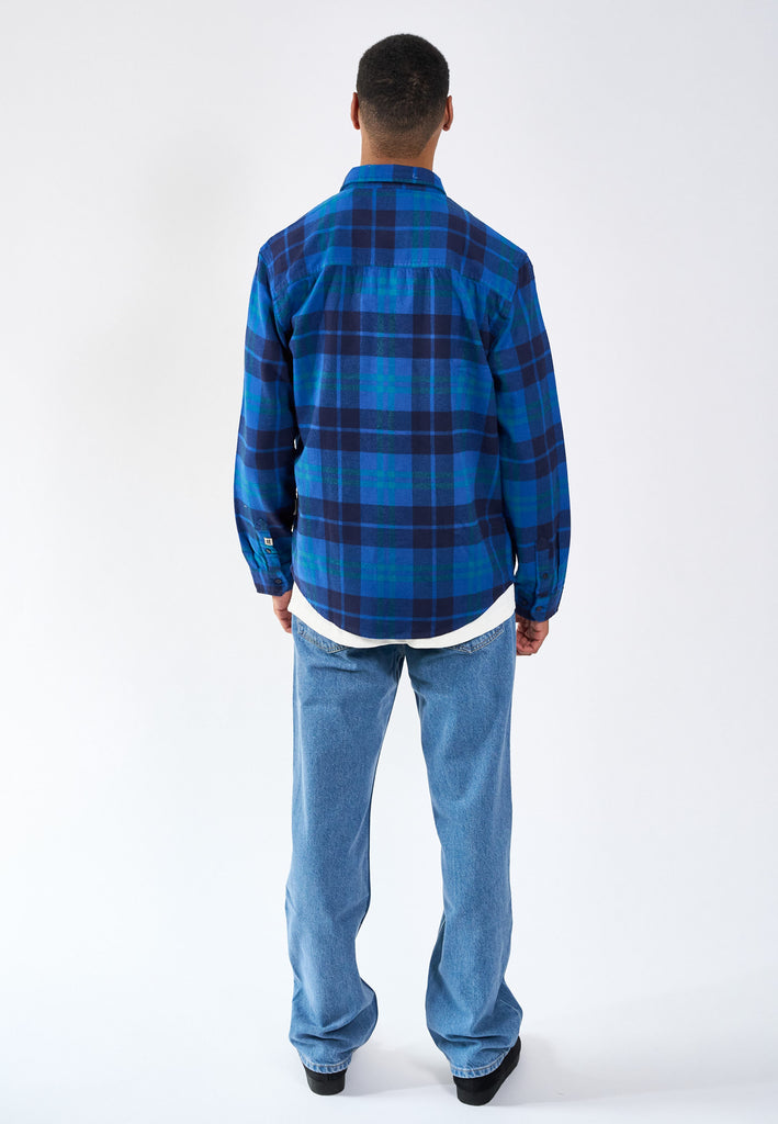 Legends Humphrey Flannel check shirt Shirts L/S Cobalt Blue