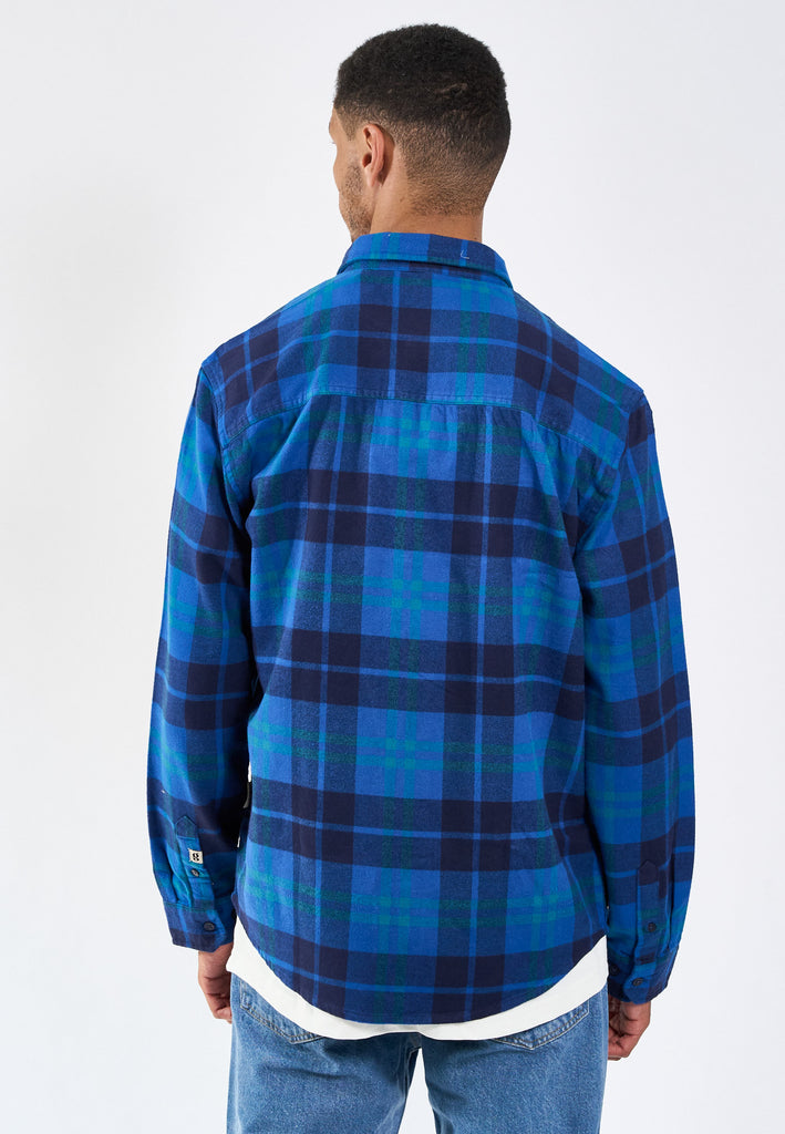 Legends Humphrey Flannel check shirt Shirts L/S Cobalt Blue