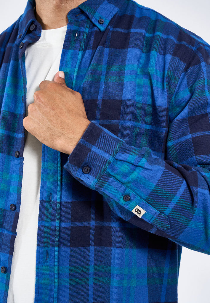 Legends Humphrey Flannel check shirt Shirts L/S Cobalt Blue