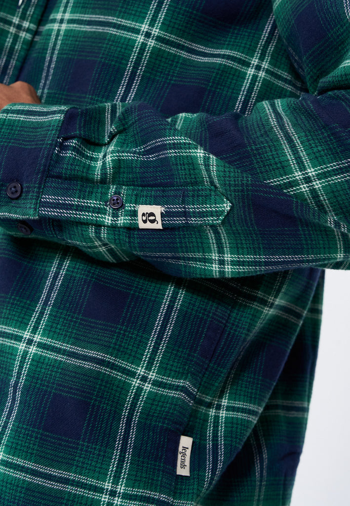 Legends Humphrey Flannel check shirt Shirts L/S Varsity Green