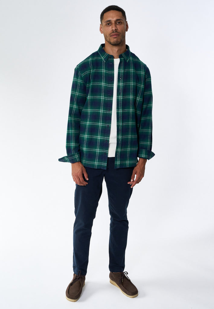 Legends Humphrey Flannel check shirt Shirts L/S Varsity Green