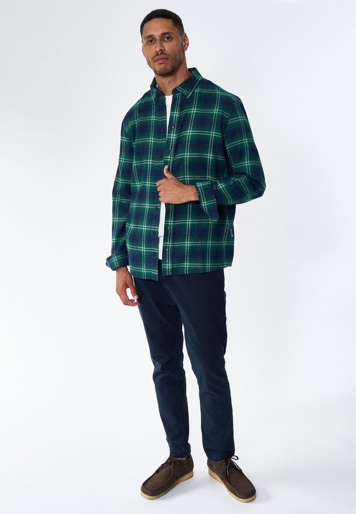 Legends Humphrey Flannel check shirt Shirts L/S Varsity Green