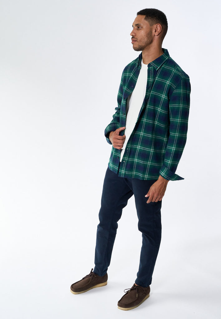 Legends Humphrey Flannel check shirt Shirts L/S Varsity Green