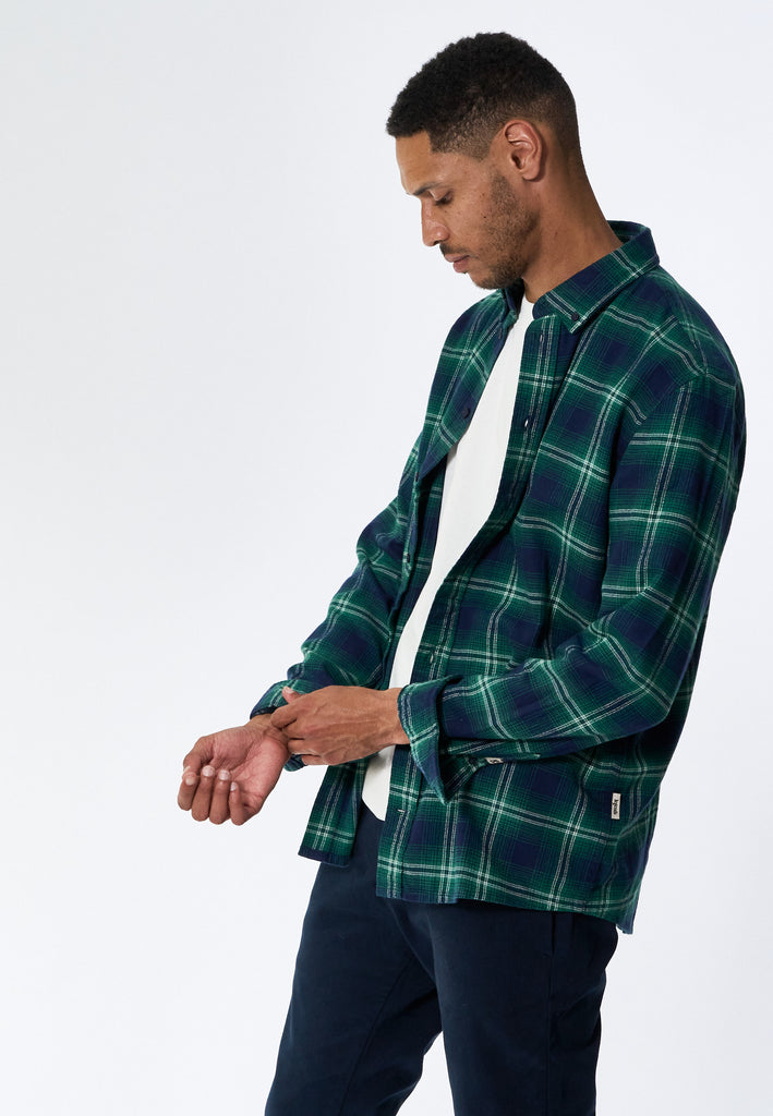 Legends Humphrey Flannel check shirt Shirts L/S Varsity Green