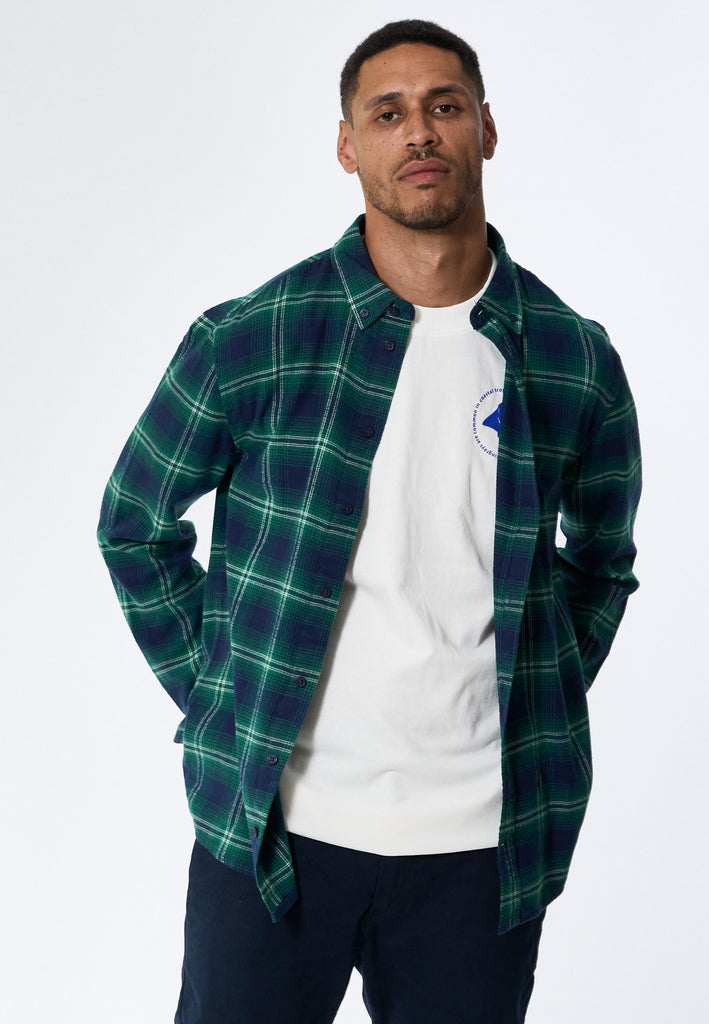 Legends Humphrey Flannel check shirt Shirts L/S Varsity Green