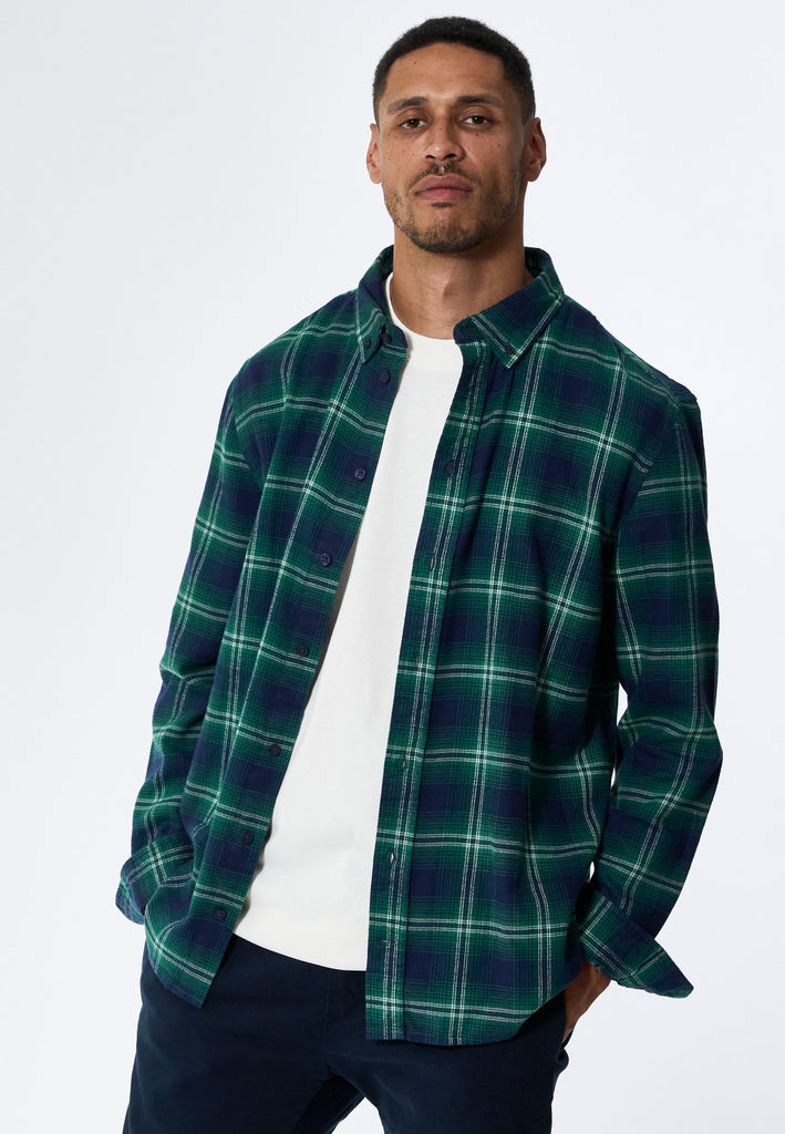 Legends Humphrey Flannel check shirt Shirts L/S Varsity Green