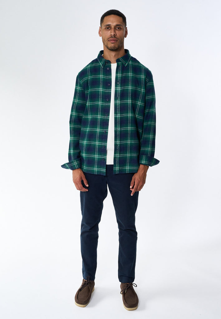 Legends Humphrey Flannel check shirt Shirts L/S Varsity Green