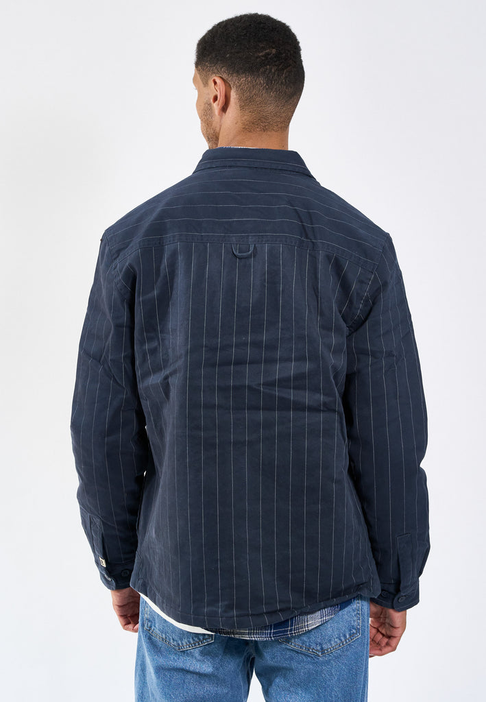 Legends Humphrey Pinstripe quilt overshirt Overshirt Charcoal