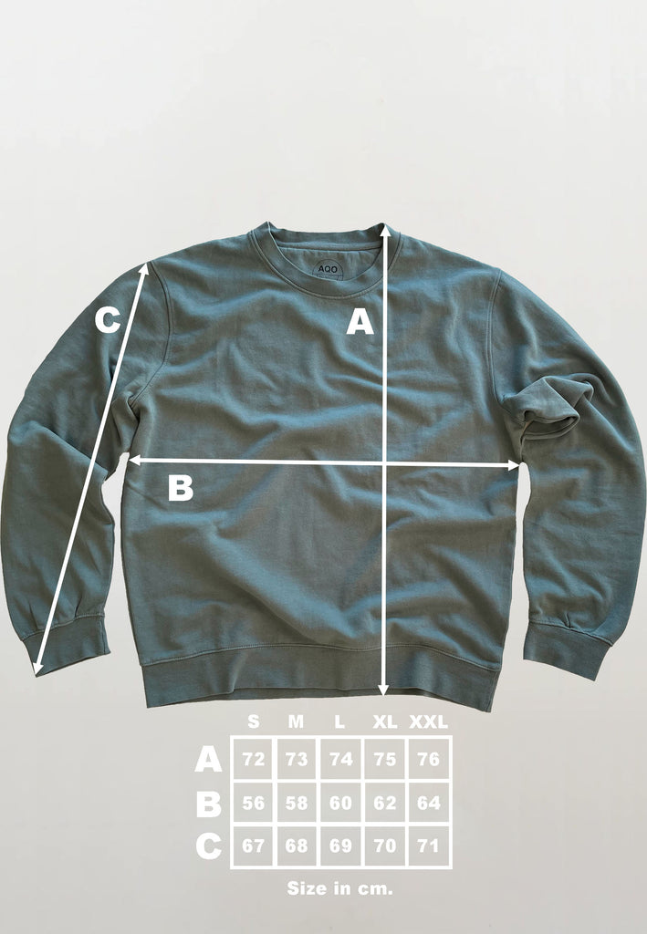 AQO (A QUESTION OF) by LEGENDS Johannes Crewneck Garment Dyed Sweat Dusty Blue
