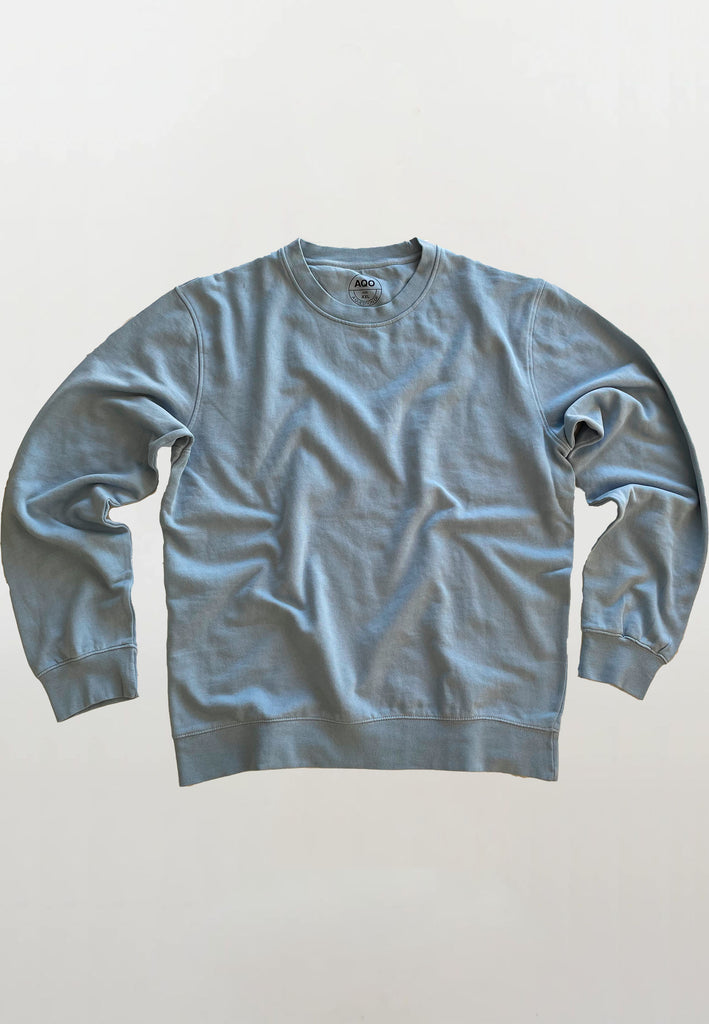 AQO (A QUESTION OF) by LEGENDS Johannes Crewneck Garment Dyed Sweat Light Blue