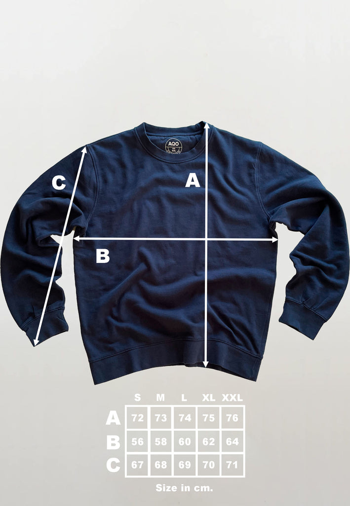 AQO (A QUESTION OF) by LEGENDS Johannes Crewneck Garment Dyed Sweat Navy