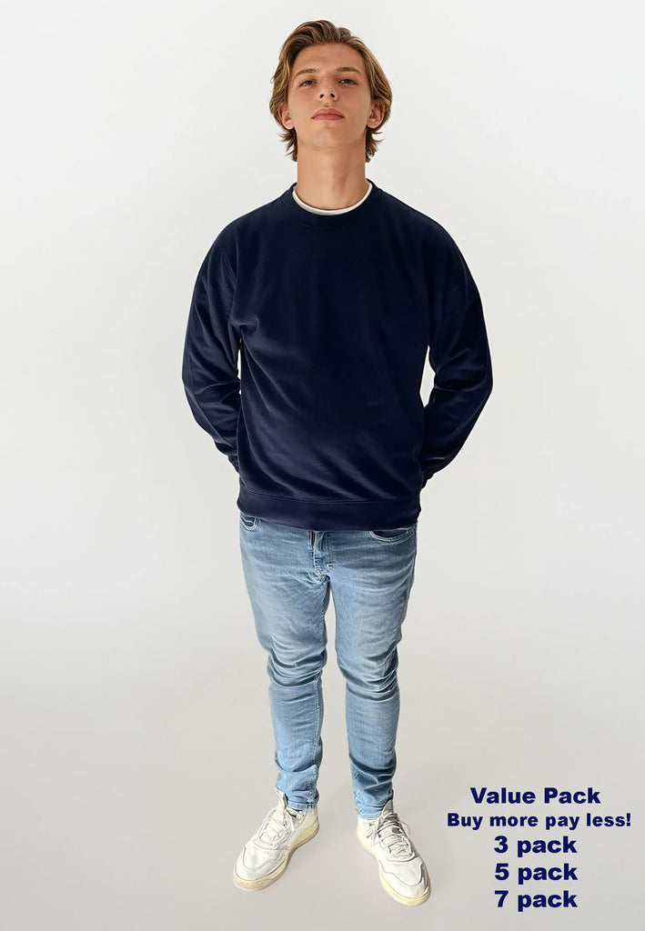 AQO (A QUESTION OF) by LEGENDS Johannes Crewneck Garment Dyed Sweat Navy