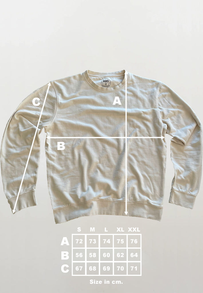 AQO (A QUESTION OF) by LEGENDS Johannes Crewneck Garment Dyed Sweat Off White
