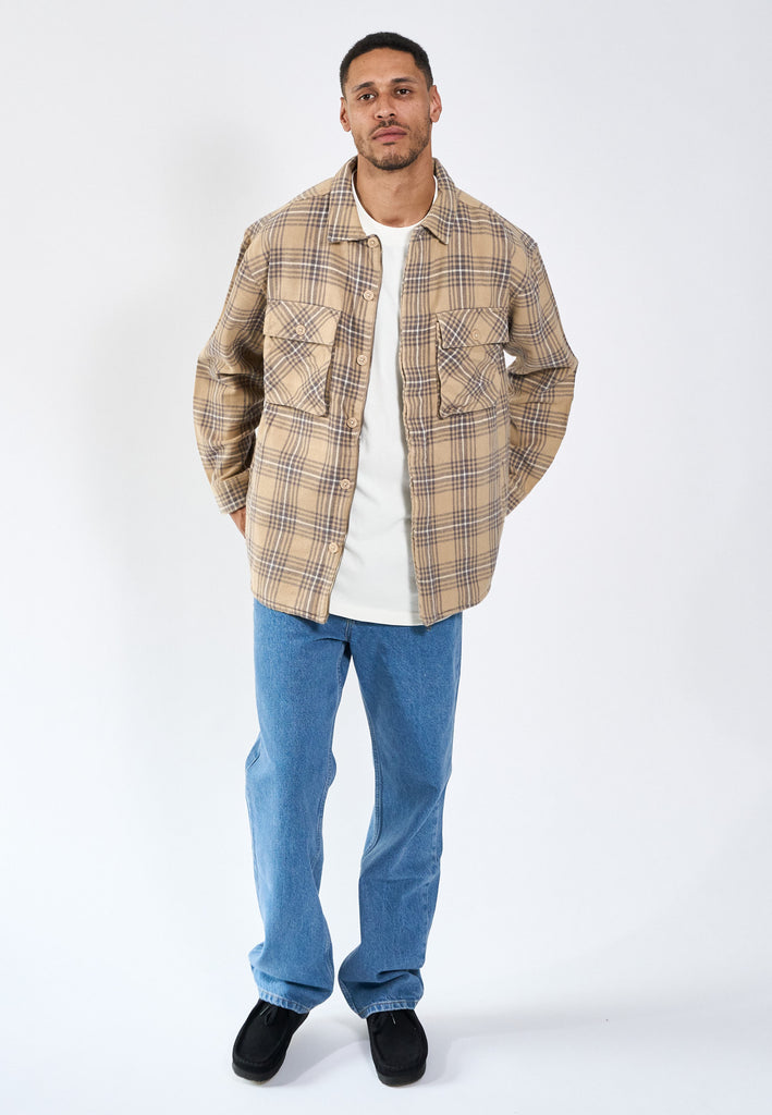 Legends Monterey Check Jacket Overshirt Khaki