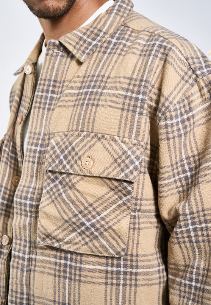 Legends Monterey Check Jacket Shirts L/S Khaki