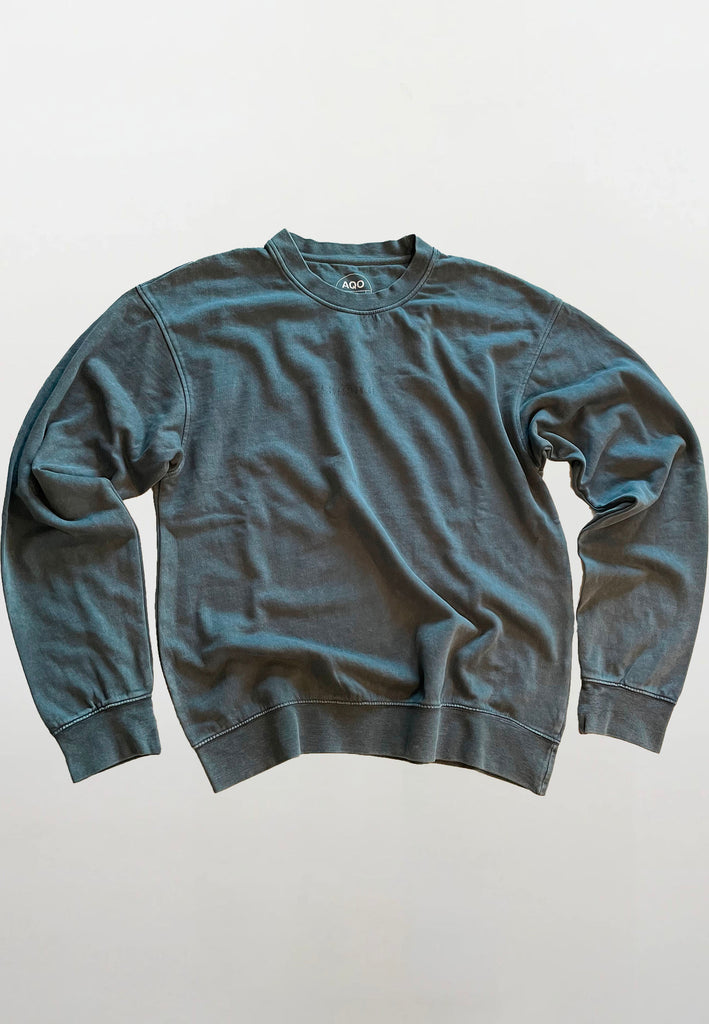 AQO (A QUESTION OF) by LEGENDS Ollie Crewneck Acid Wash Sweat Indigo