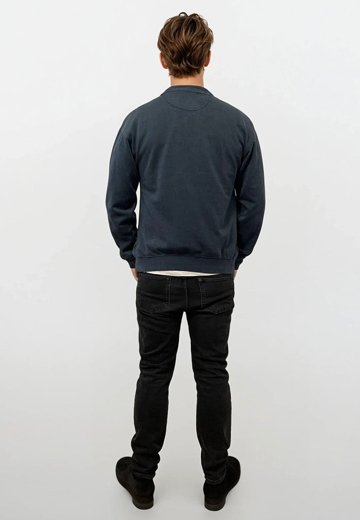 AQO (A QUESTION OF) by LEGENDS Ollie Crewneck Acid Wash Sweat Navy