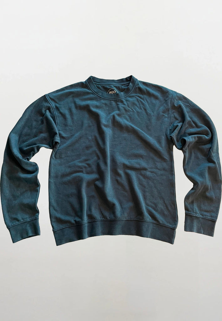 AQO (A QUESTION OF) by LEGENDS Ollie Crewneck Acid Wash Sweat Navy