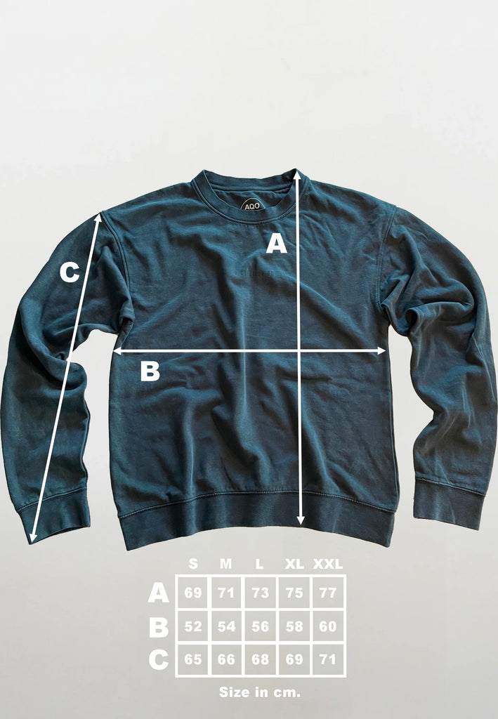 AQO (A QUESTION OF) by LEGENDS Ollie Crewneck Acid Wash Sweat Navy