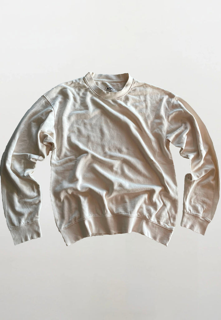 AQO (A QUESTION OF) by LEGENDS Ollie Crewneck Acid Wash Sweat Off White