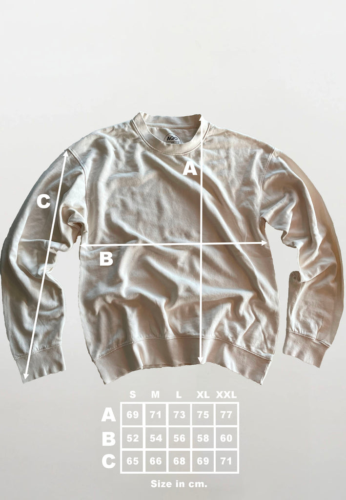 AQO (A QUESTION OF) by LEGENDS Ollie Crewneck Acid Wash Sweat Off White