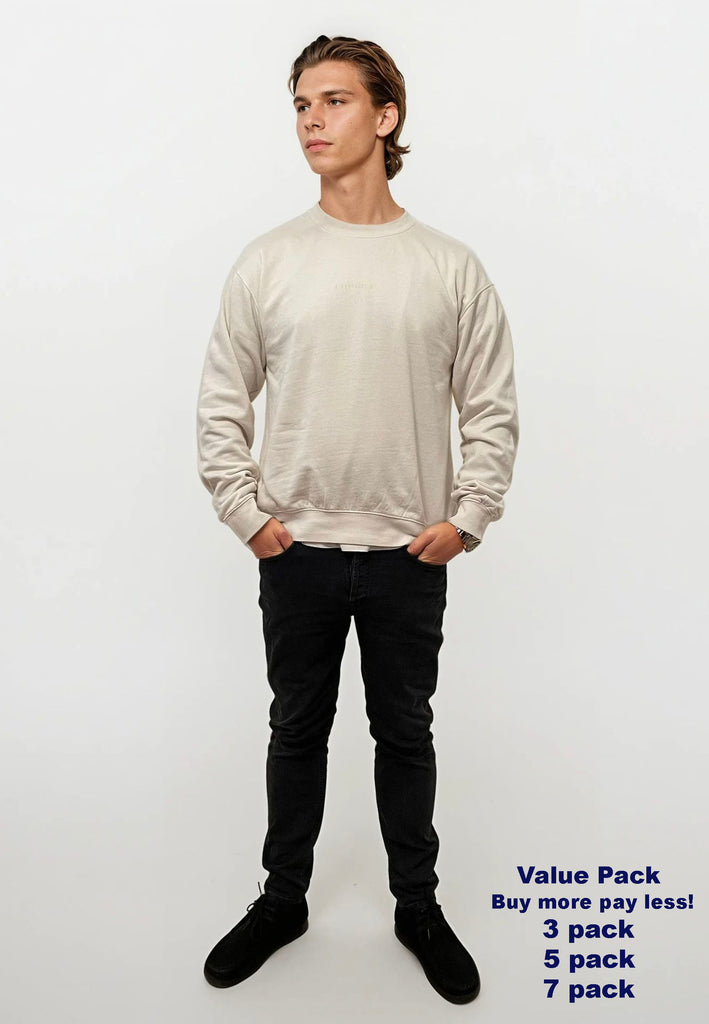 AQO (A QUESTION OF) by LEGENDS Ollie Crewneck Acid Wash Sweat Off White