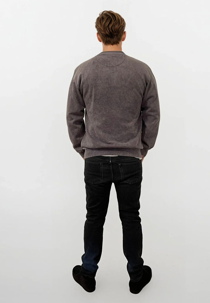 AQO (A QUESTION OF) by LEGENDS Ollie Crewneck Acid Wash Sweat Plum