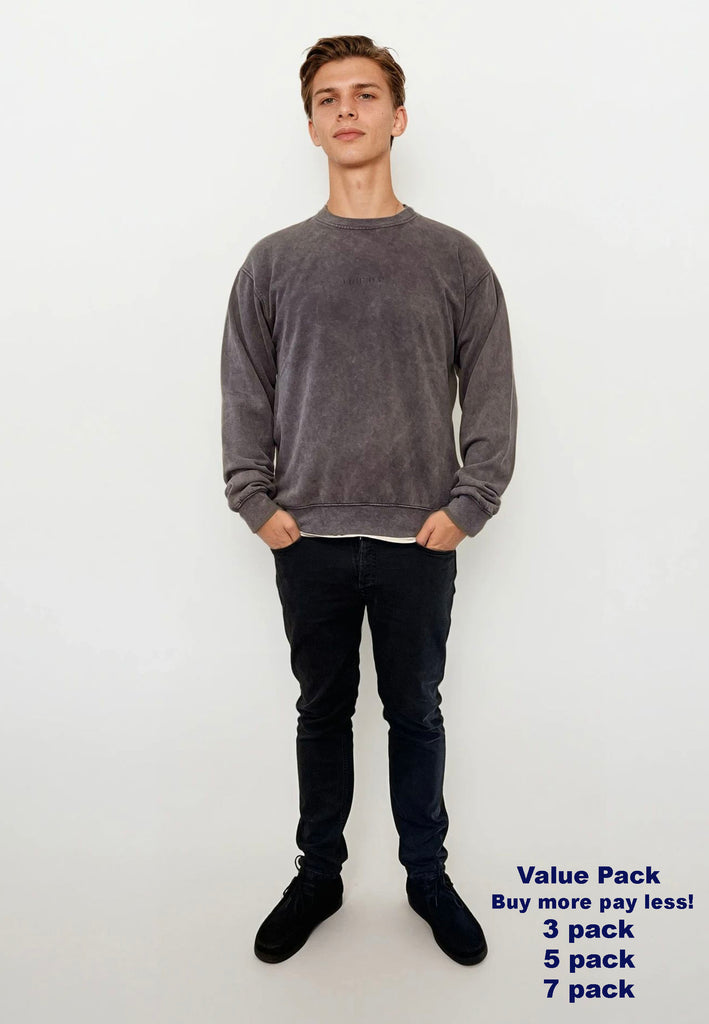 AQO (A QUESTION OF) by LEGENDS Ollie Crewneck Acid Wash Sweat Plum