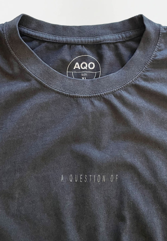 AQO (A QUESTION OF) by LEGENDS Ozzy Tee Acid Wash Tee Black