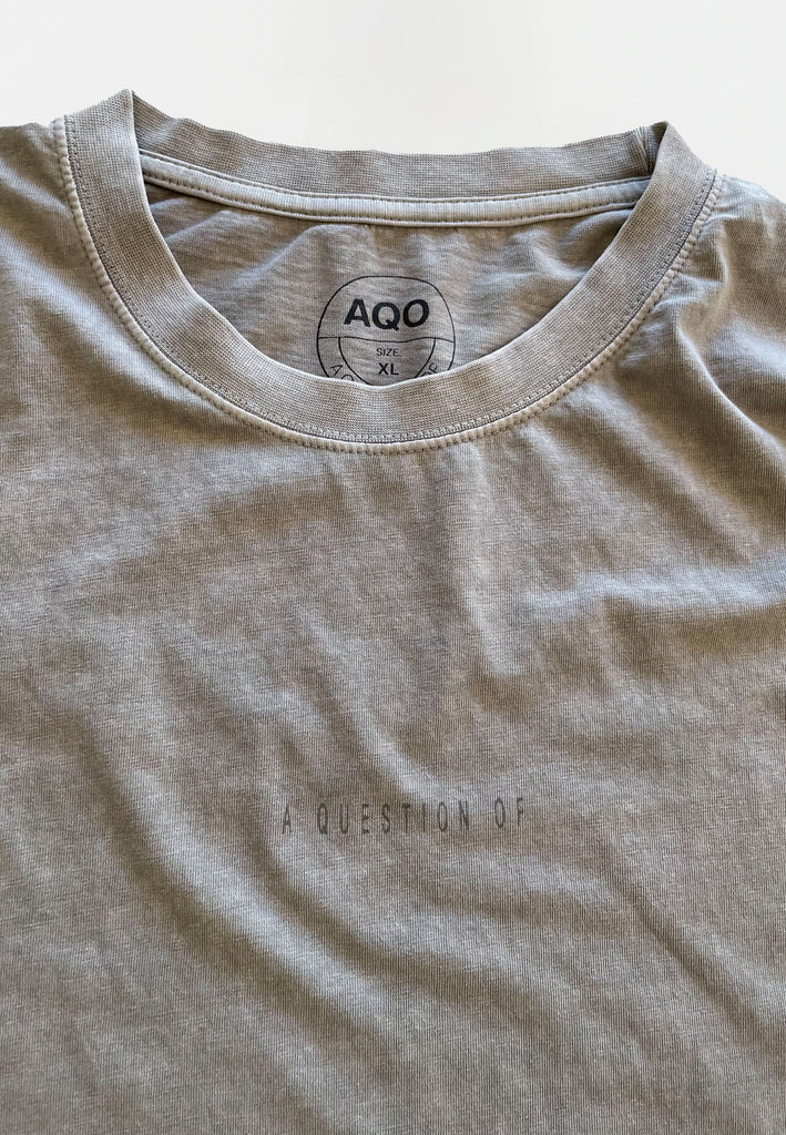 AQO (A QUESTION OF) by LEGENDS Ozzy Tee Acid Wash Tee Grey