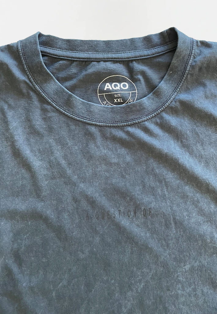 AQO (A QUESTION OF) by LEGENDS Ozzy Tee Acid Wash Tee Navy