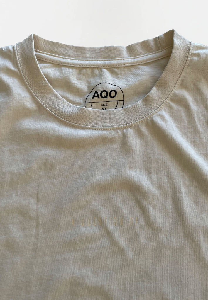 AQO (A QUESTION OF) by LEGENDS Ozzy Tee Acid Wash Tee Off White