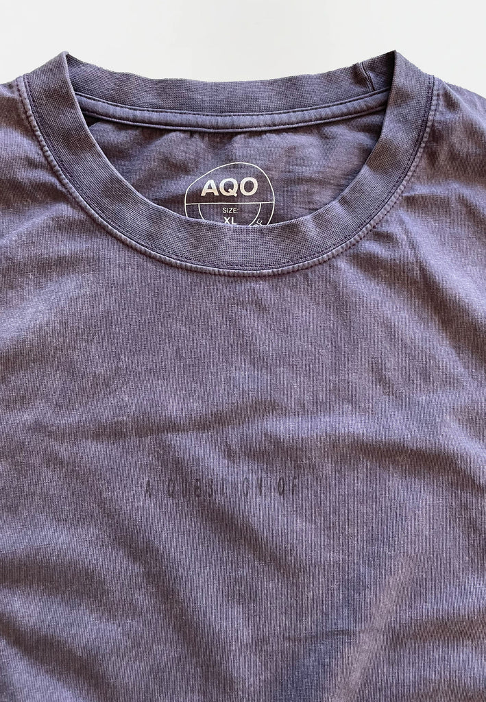 AQO (A QUESTION OF) by LEGENDS Ozzy Tee Acid Wash Tee Plum