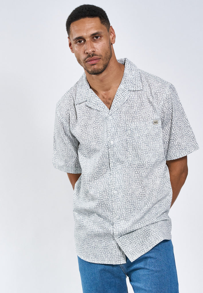 Legends Sean Cube Print Cuba SS Shirt Shirts S/S White