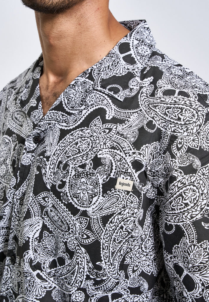 Legends Sean Paisley Cuba SS shirt Shirts S/S Black